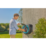 Gardena PowerRoll XL stenska škatla za cev 35 m, turkizna – brez akumulatorja