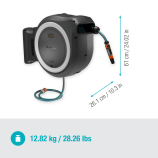 Gardena PowerRoll XL stenska omarica za cev 35 m, bela – komplet