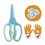 Fiskars škarje za usposabljanje, turkizna 3+ 1064068